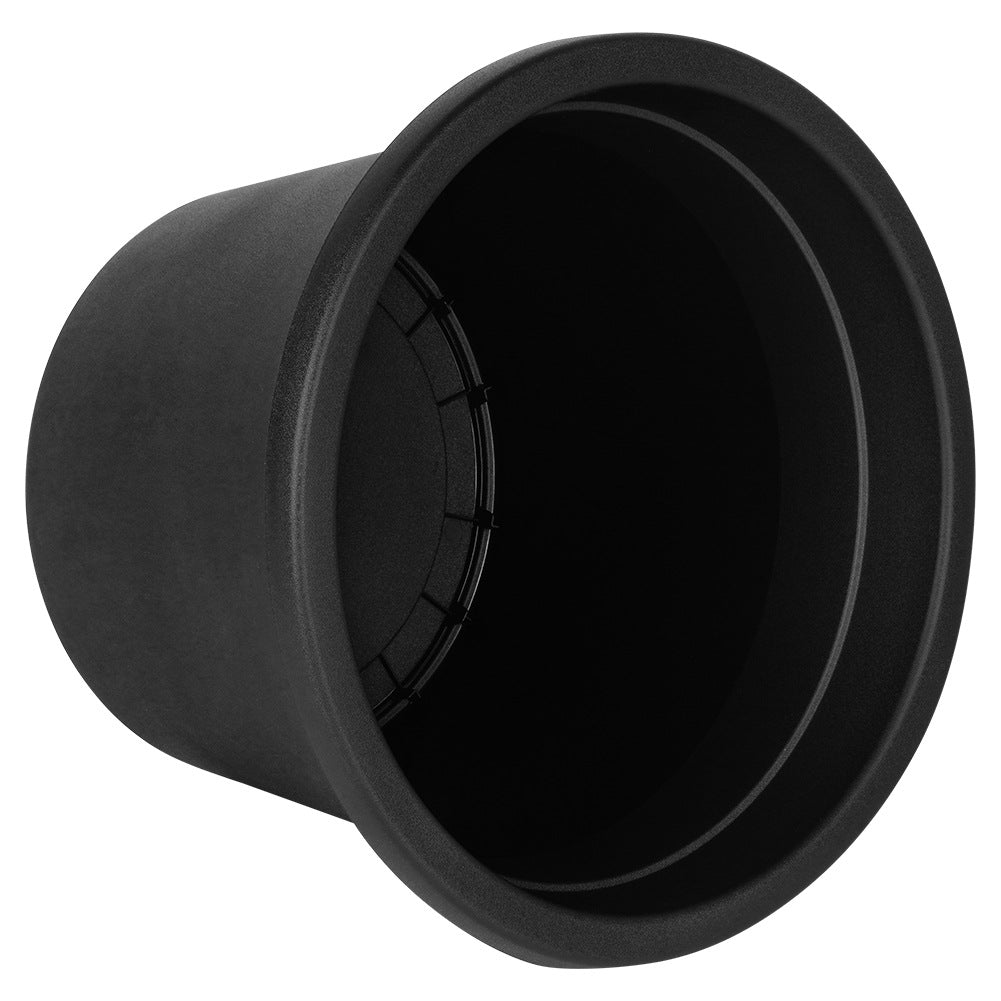 Plastic garden pot black round 39 cm