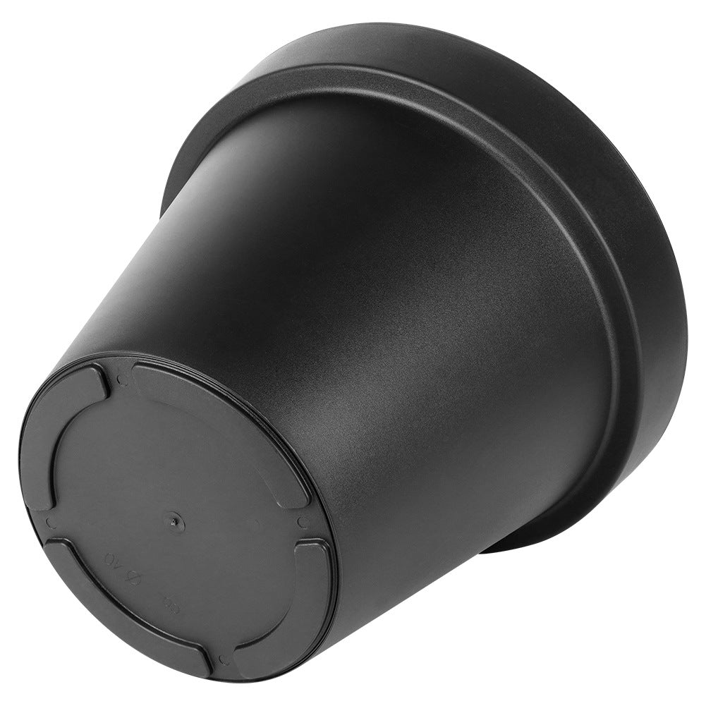 Plastic garden pot black round 39 cm