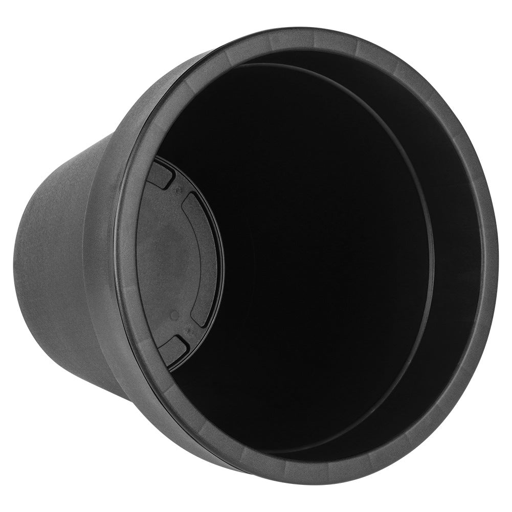 Plastic garden pot black round 48 cm