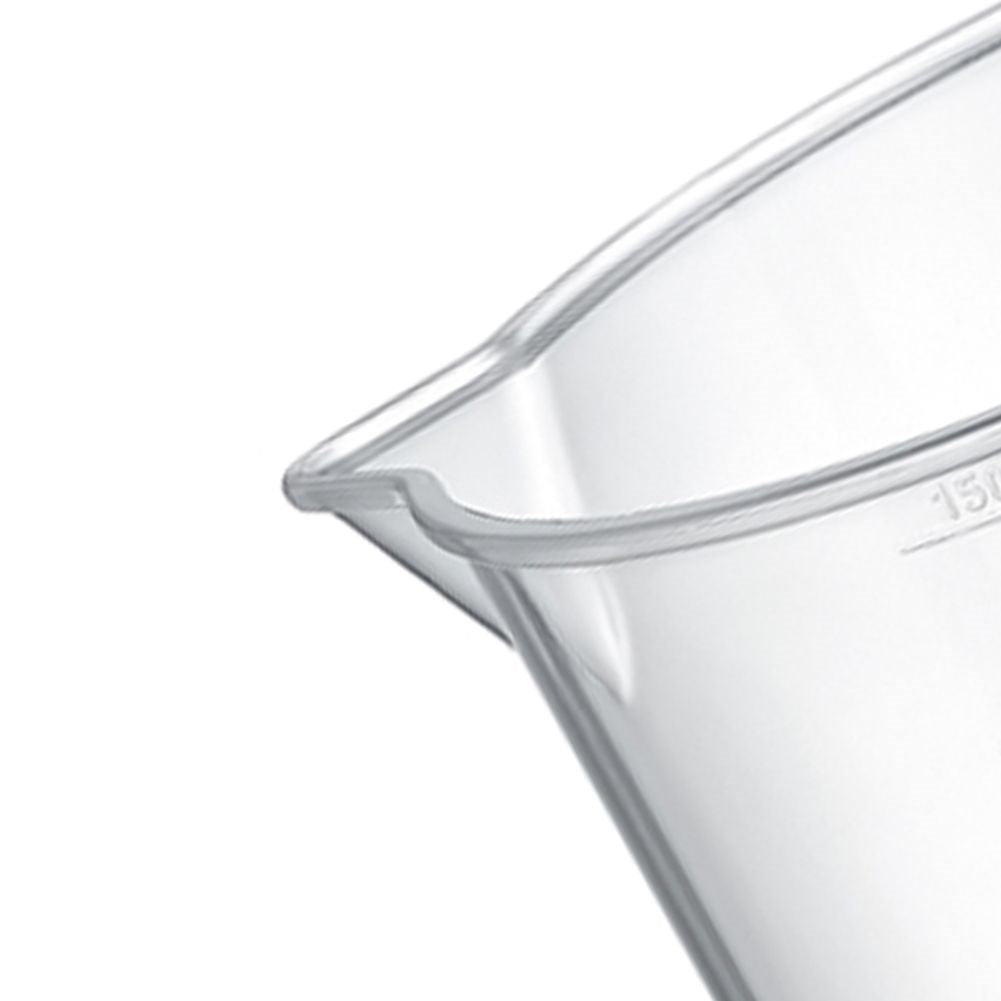 Plastic jug with measuring cup 1 l