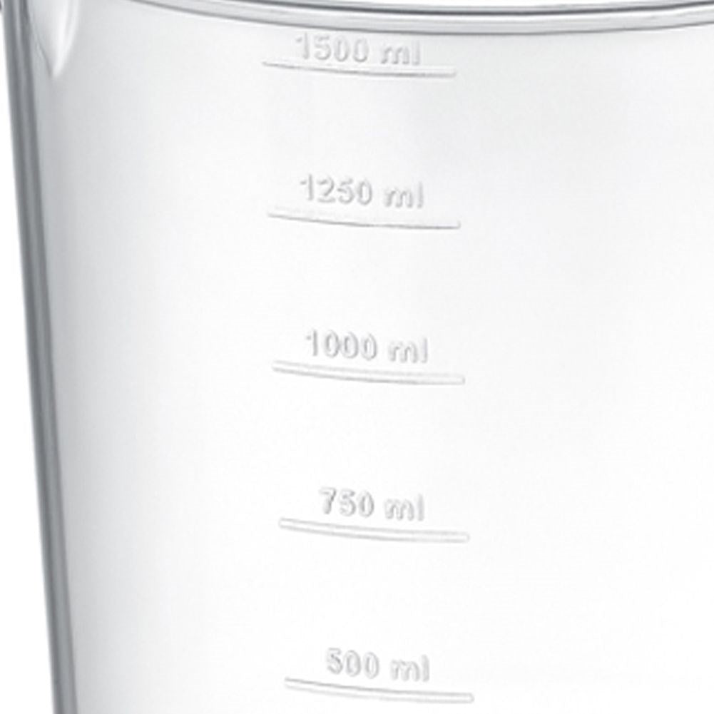 Plastic jug with measuring cup 1 l