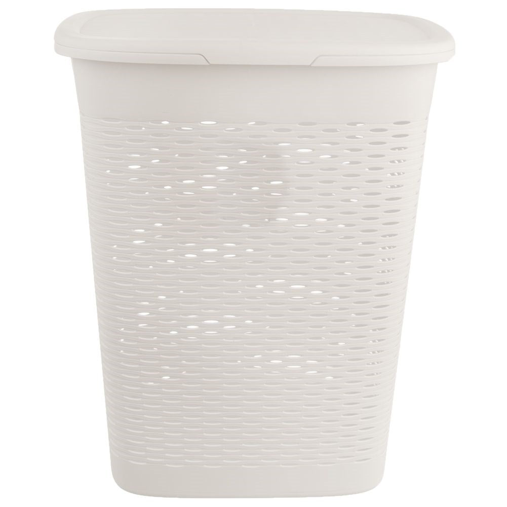 Plastic laundry basket white 47 l