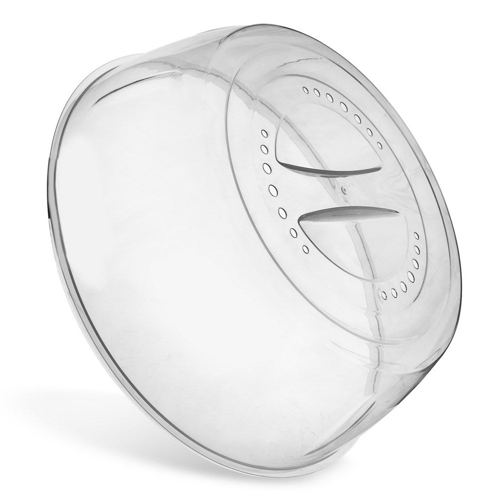 Plastic lid for microwave: Protects against splashes and drying out