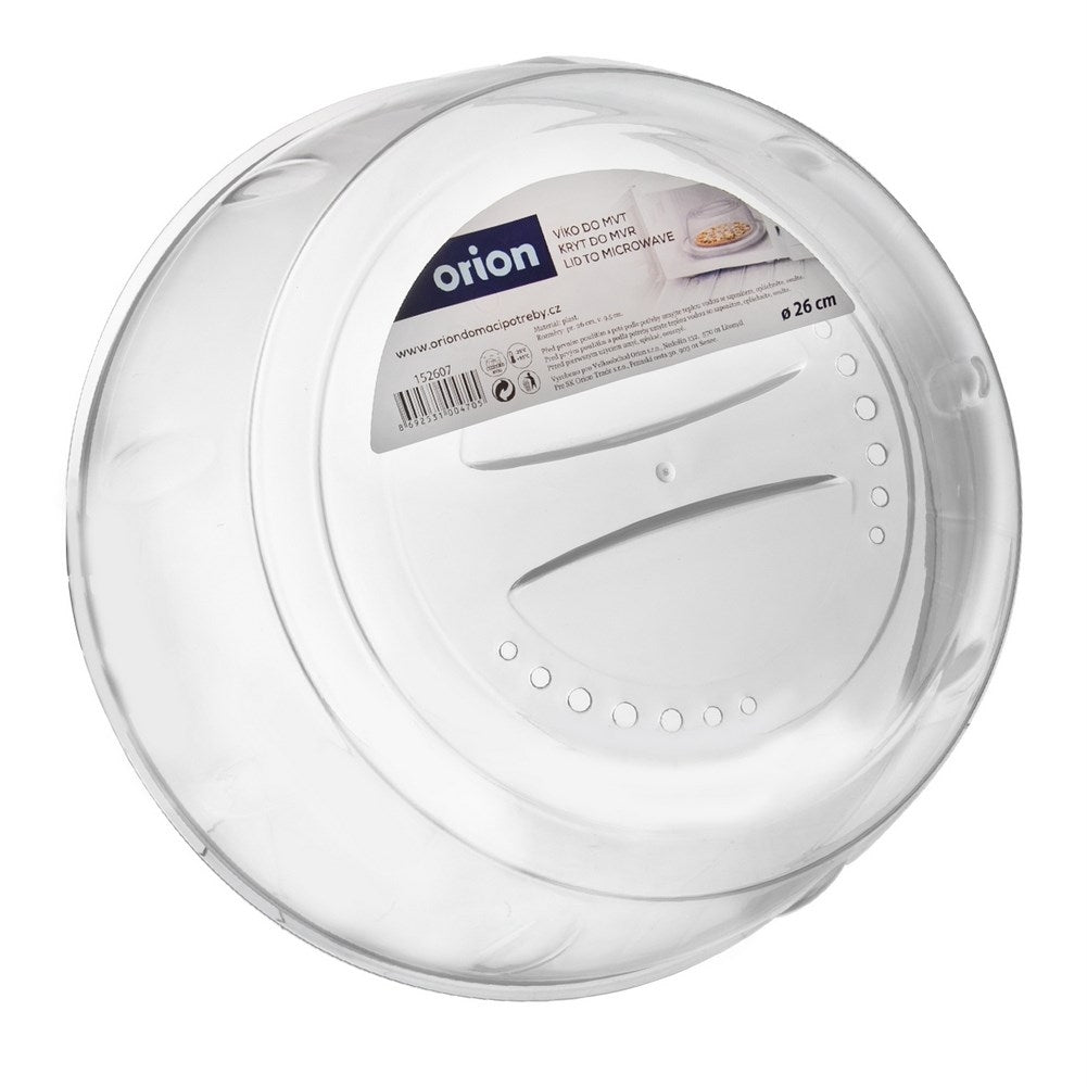 Plastic lid for microwave: Protects against splashes and drying out