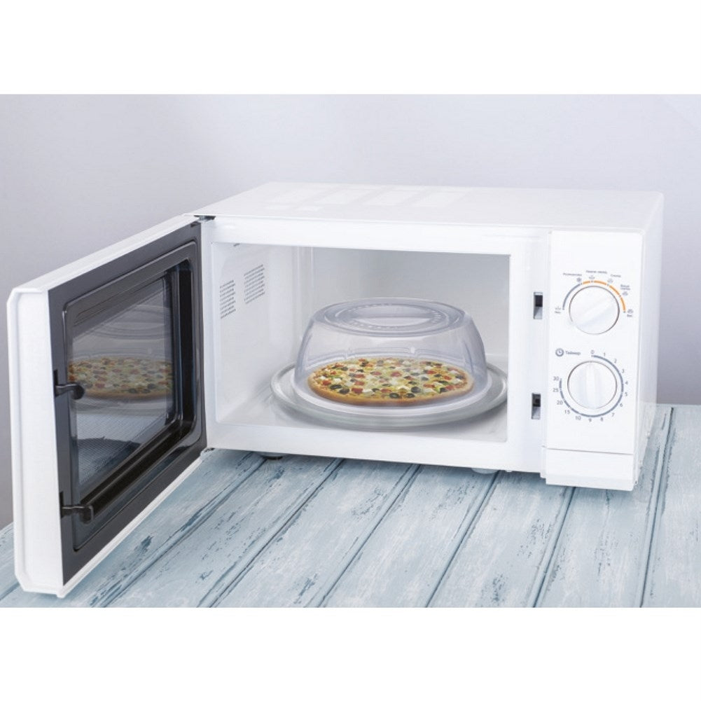Plastic lid for microwave: Protects against splashes and drying out