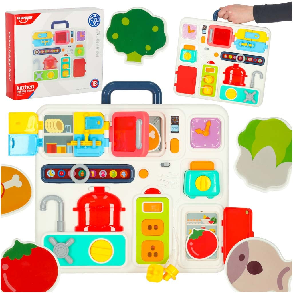 Plastic manipulation board kitchen clock