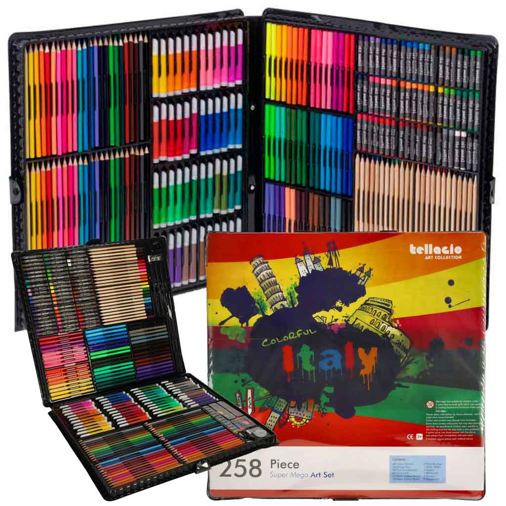 Plastic painting set in case 258el.
