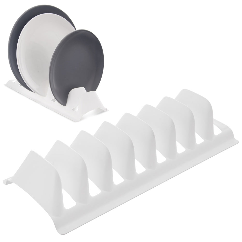 Plastic plate holder for easy storage of 8 plates