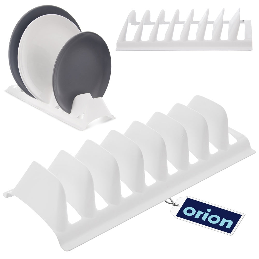 Plastic plate holder for easy storage of 8 plates