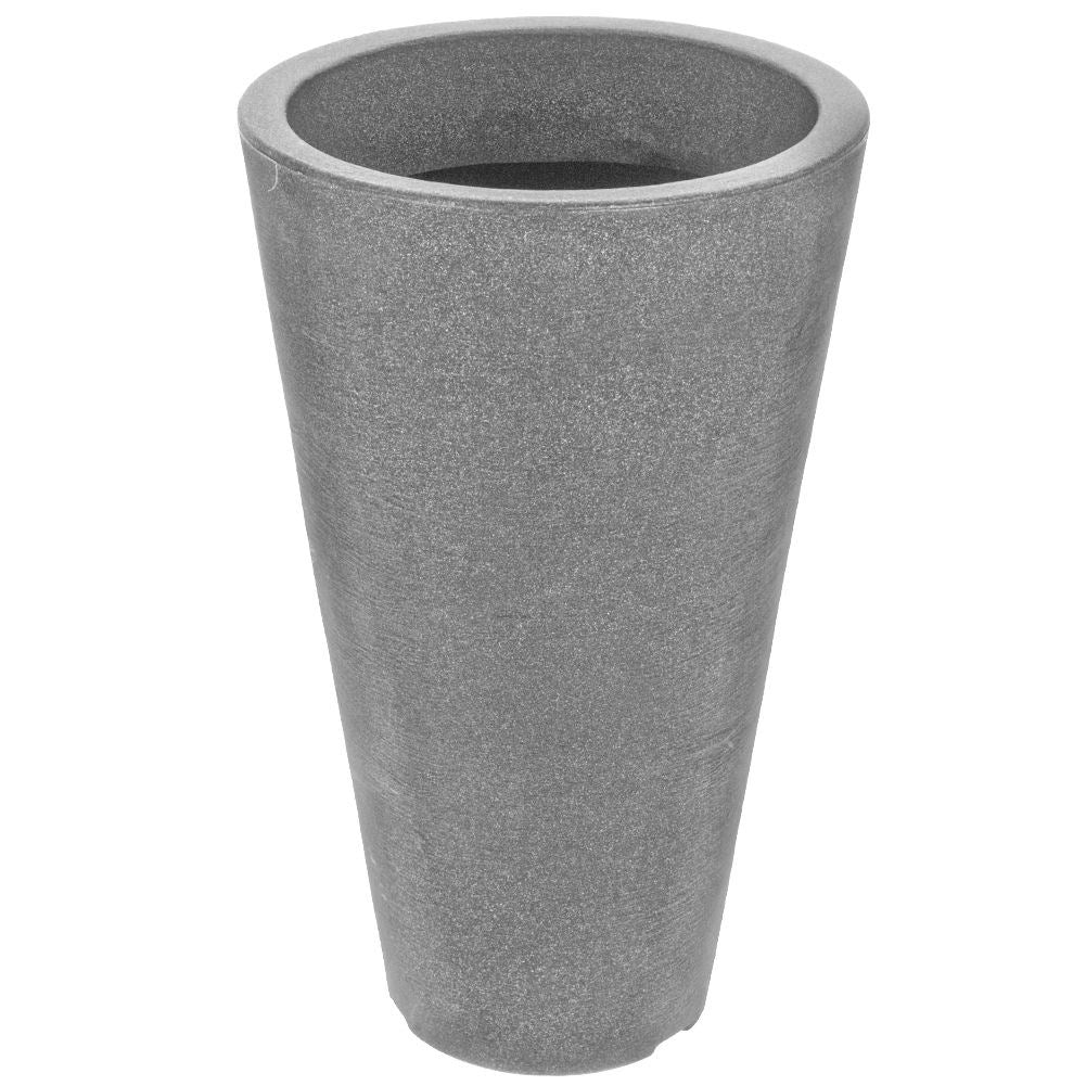 Plastic pot that looks like stone, weatherproof, 45 cm high