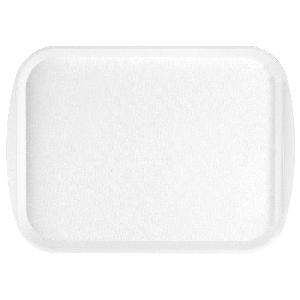 Plastic serving tray white 43.5x31.5 cm