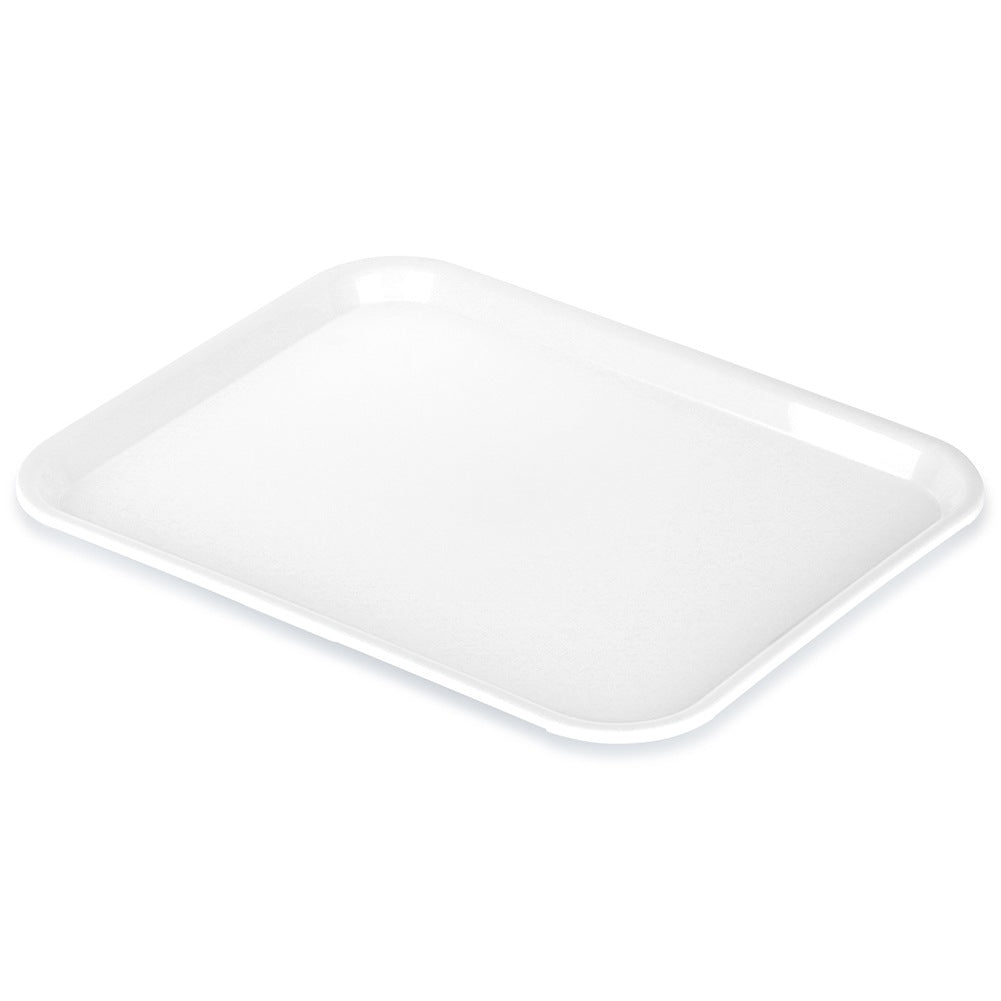 Plastic serving tray white 45.5x35.5 cm