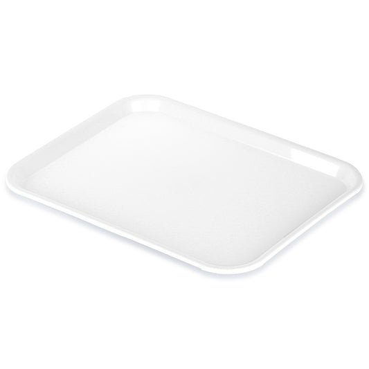Plastic serving tray white 45.5x35.5 cm