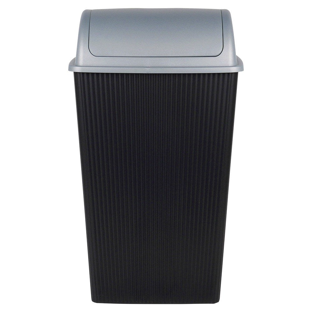 Plastic waste bin black 38 l