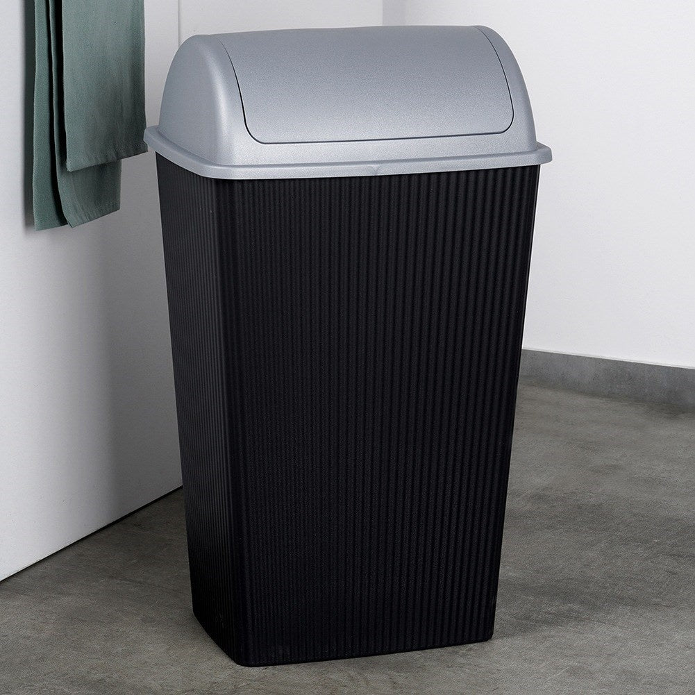 Plastic waste bin black 38 l