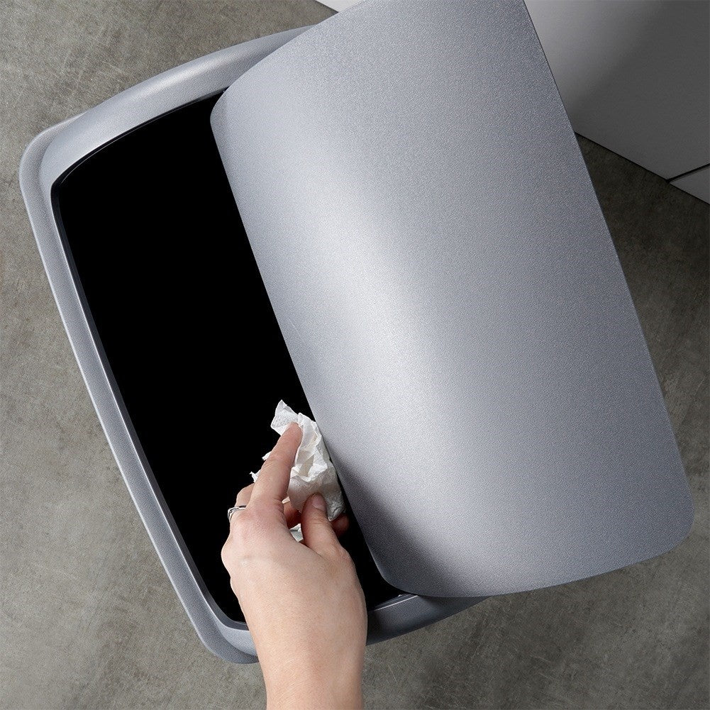 Plastic waste bin black 38 l