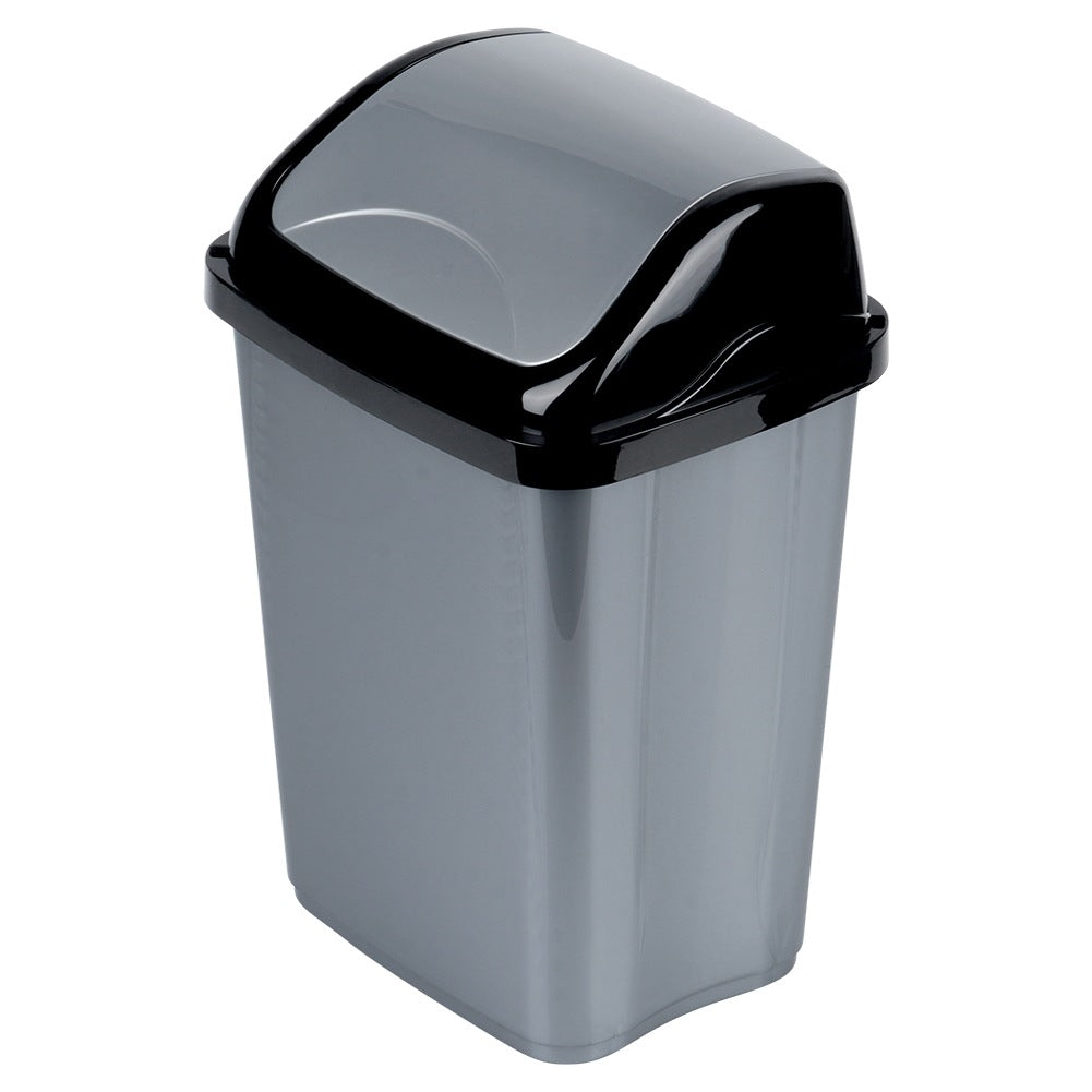 Plastic waste bin gray 10 l