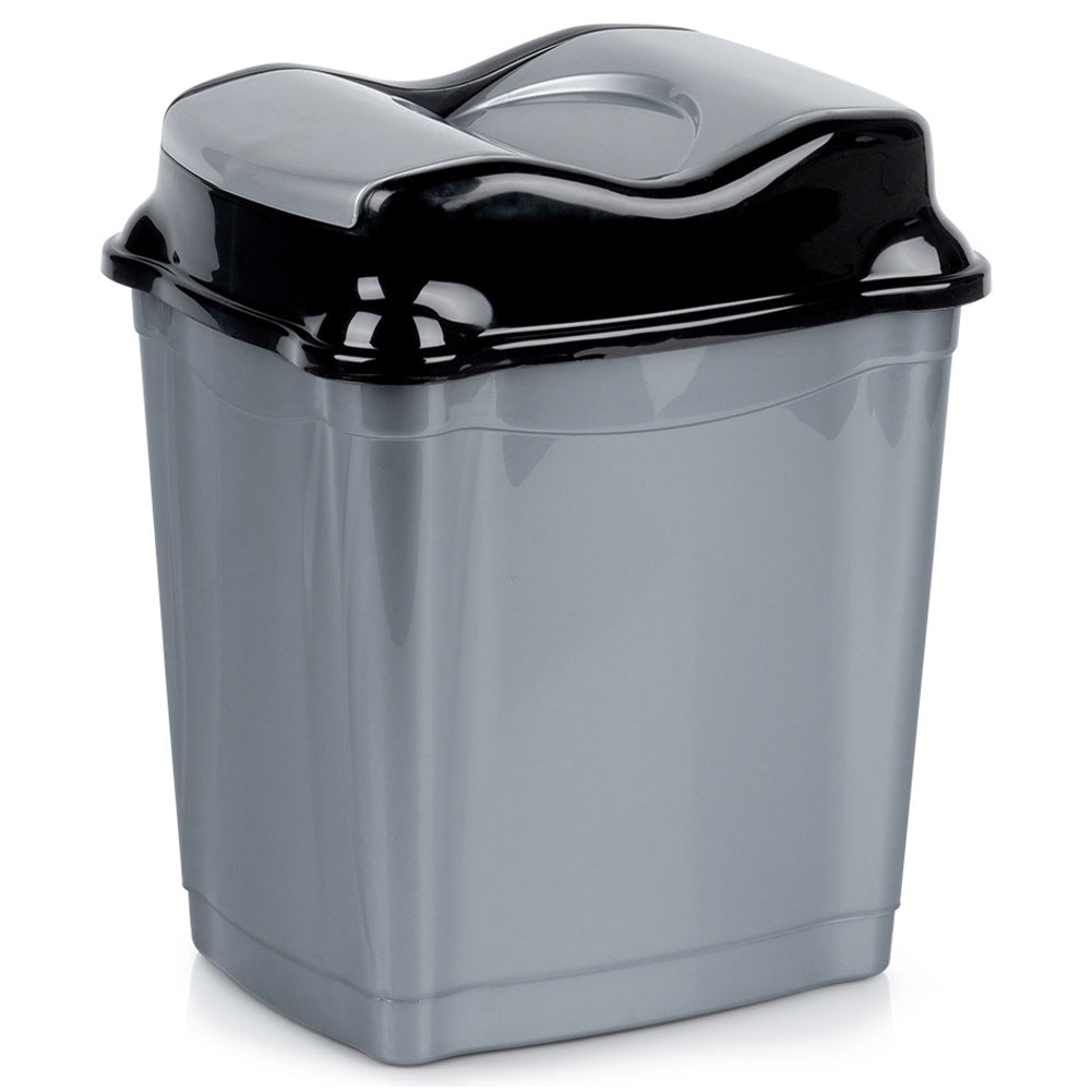 Plastic waste bin gray 16 l