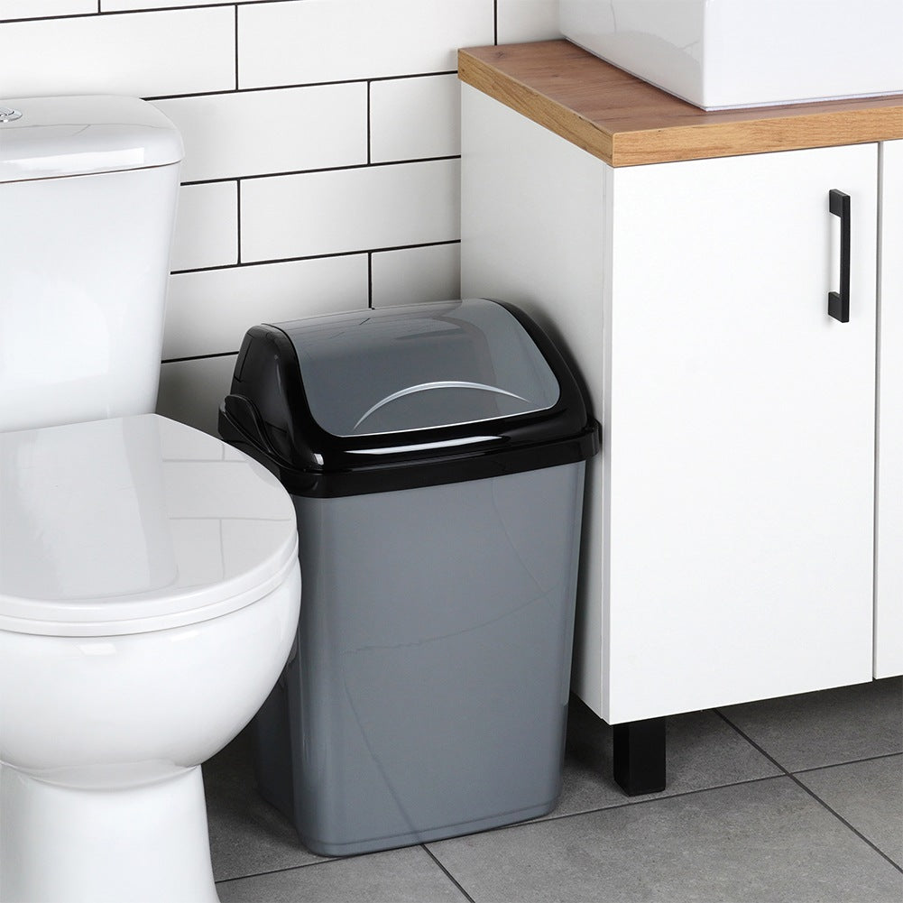 Plastic waste bin gray 26 l