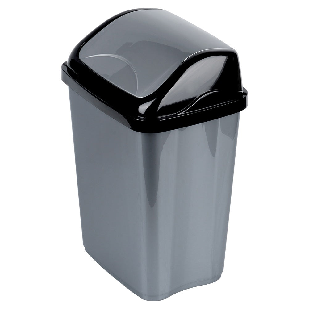 Plastic waste bin gray 26 l