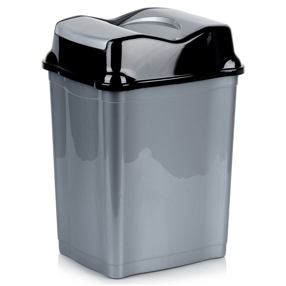 Plastic waste bin gray 28 l