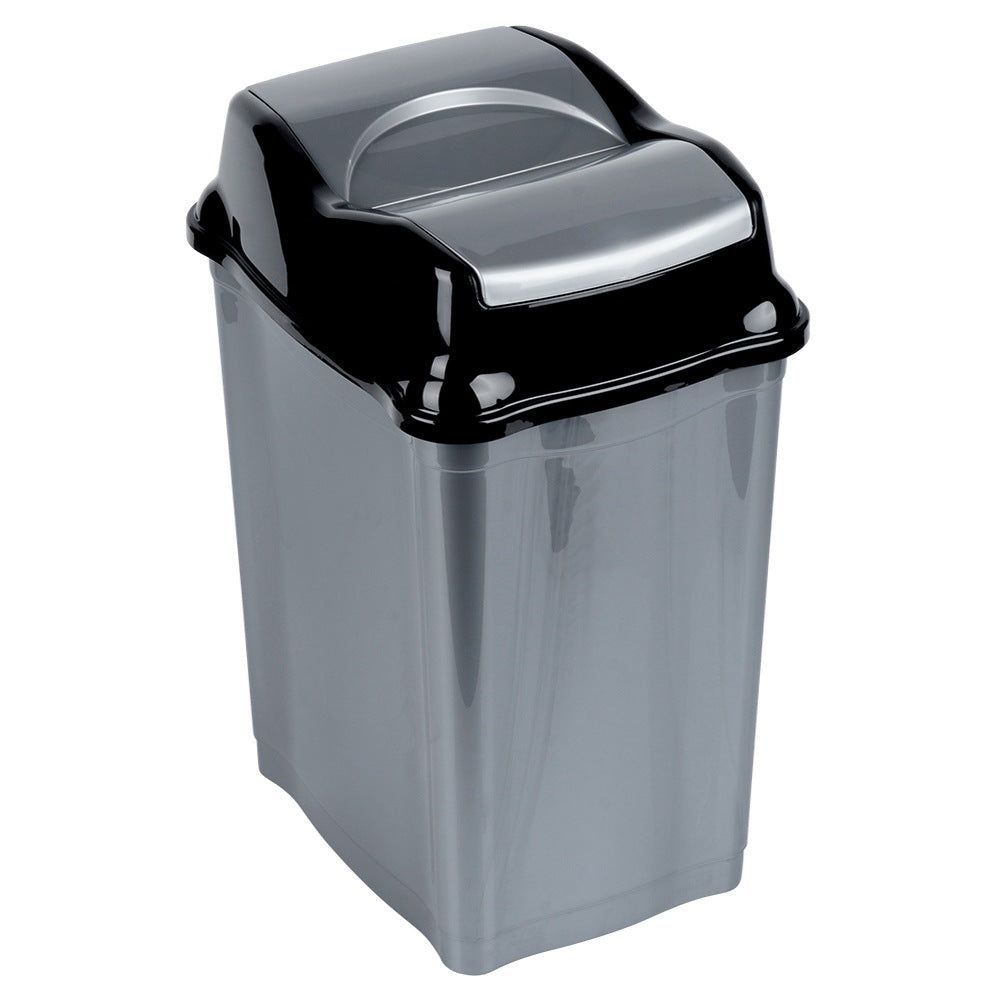 Plastic waste bin gray 28 l