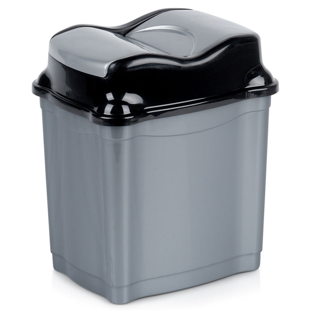 Plastic waste bin gray 5 l