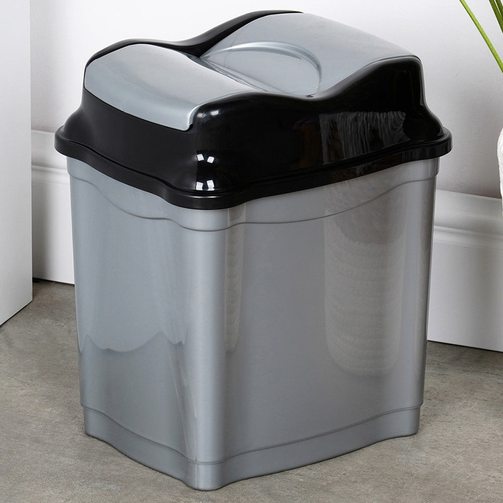 Plastic waste bin gray 5 l