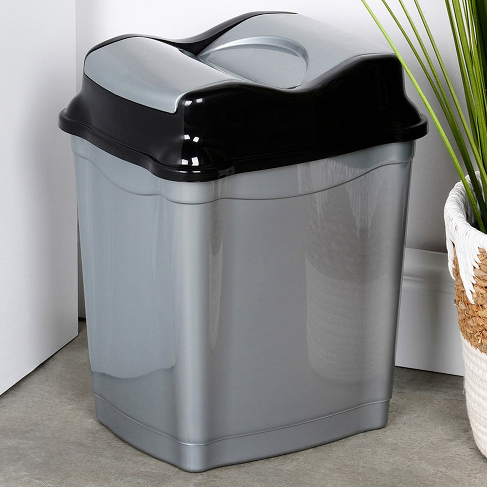 Plastic waste bin gray 9 l