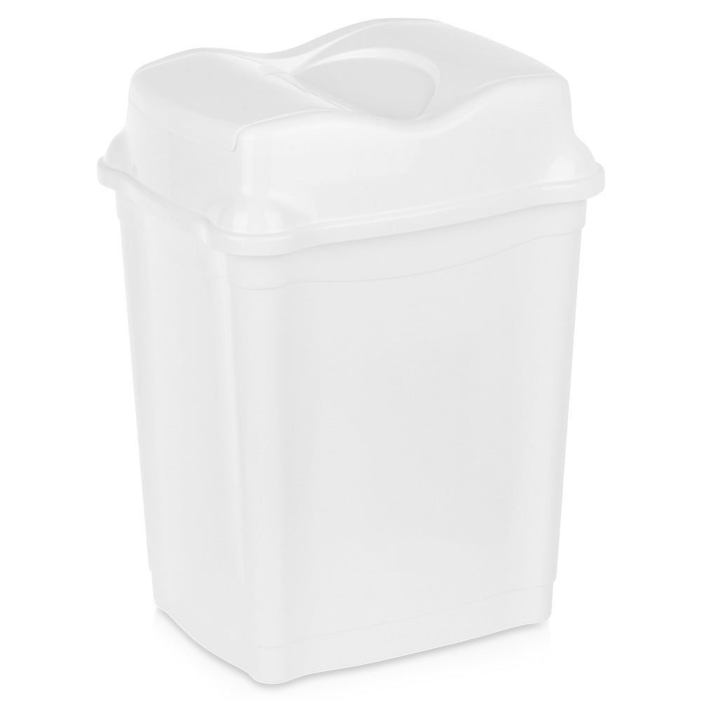Plastic waste bin white 16 l