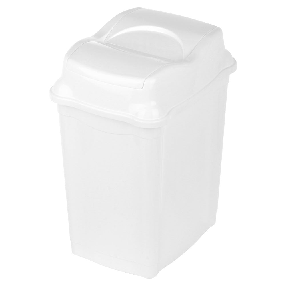 Plastic waste bin white 16 l
