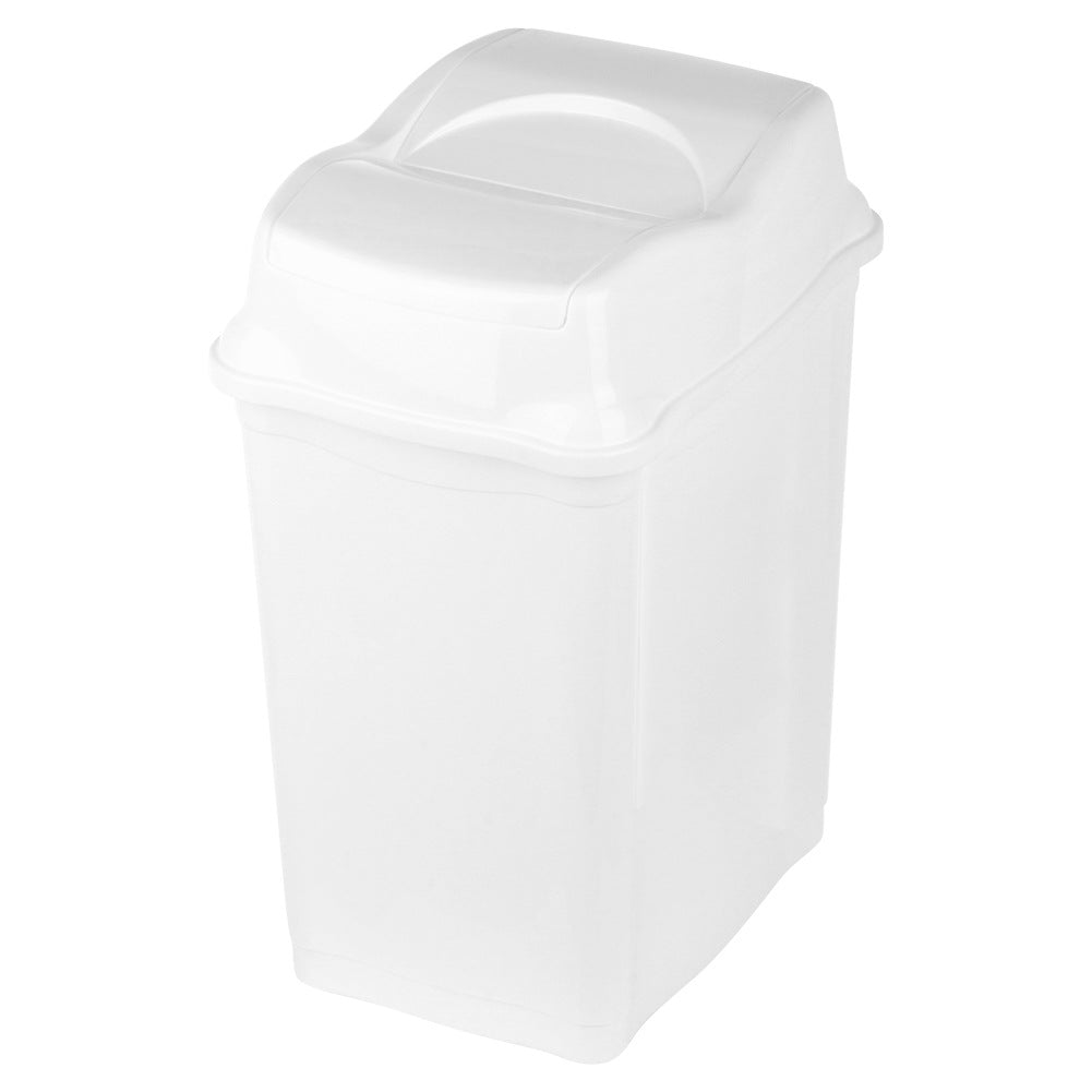 Plastic waste bin white 28 l