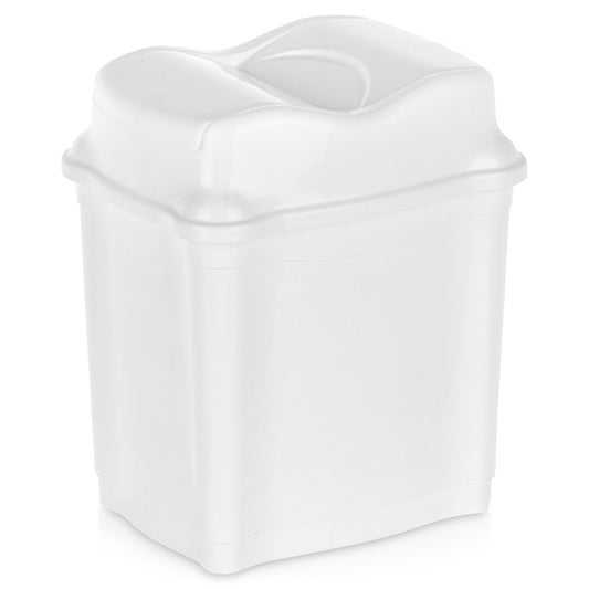 Plastic waste bin white 5 l