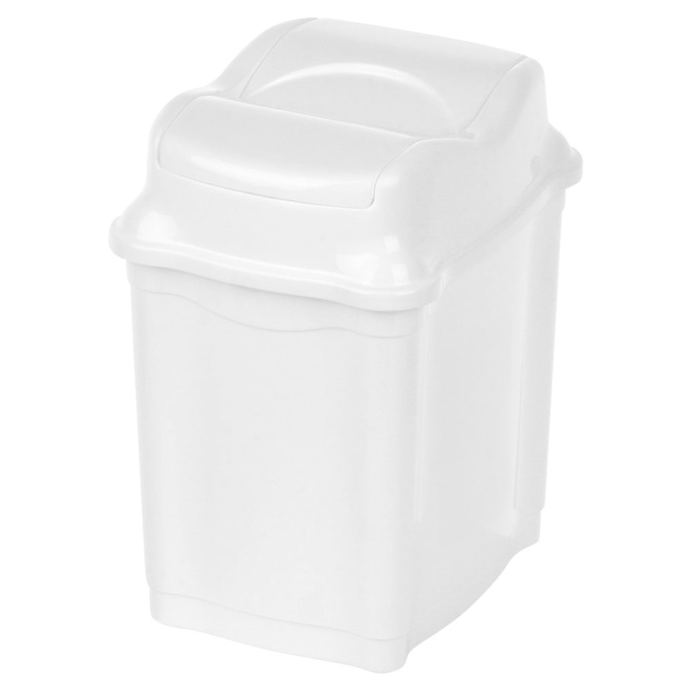 Plastic waste bin white 5 l