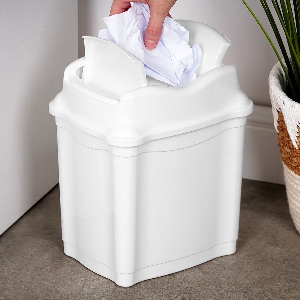 Plastic waste bin white 5 l