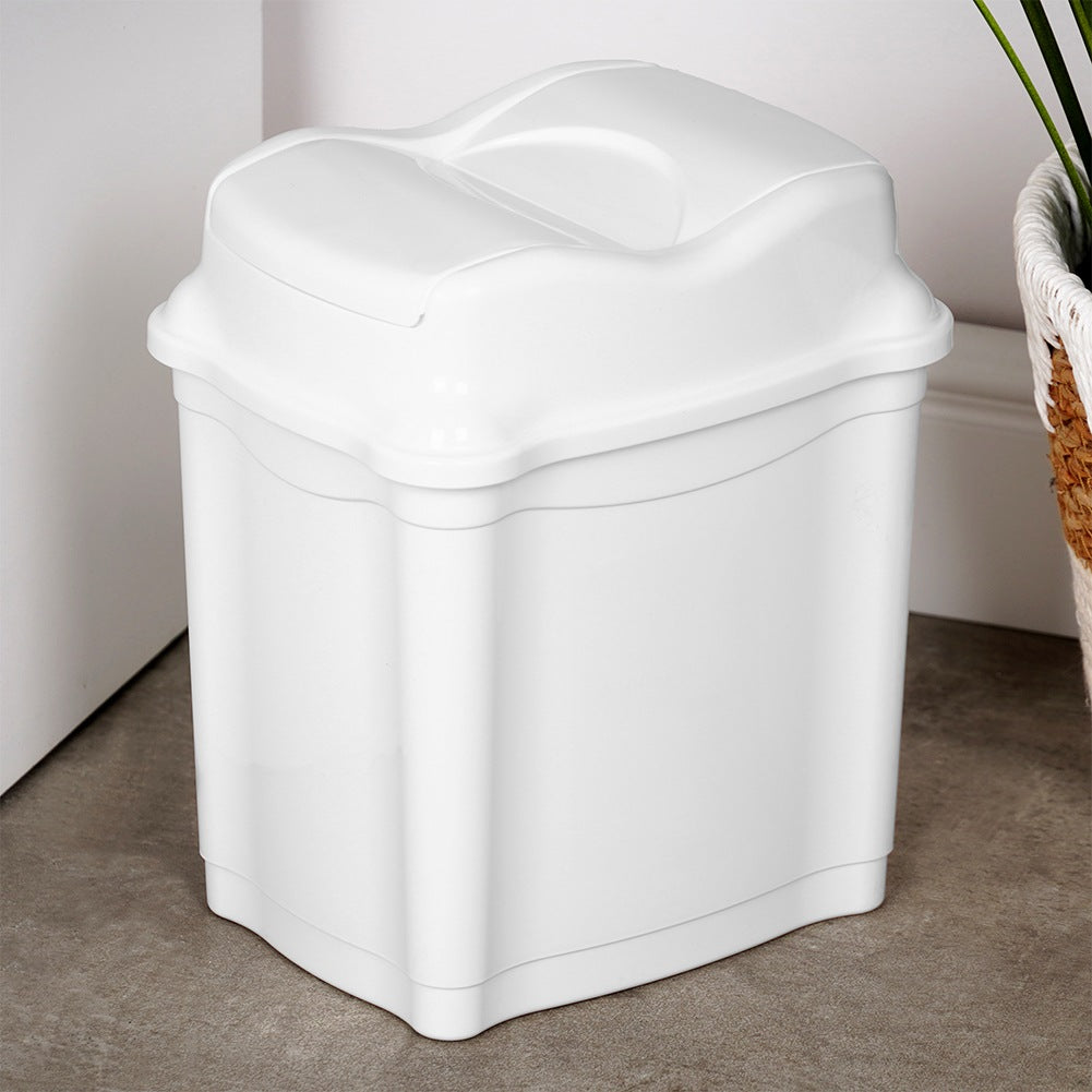 Plastic waste bin white 5 l