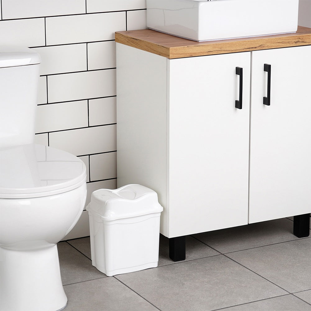 Plastic waste bin white 5 l