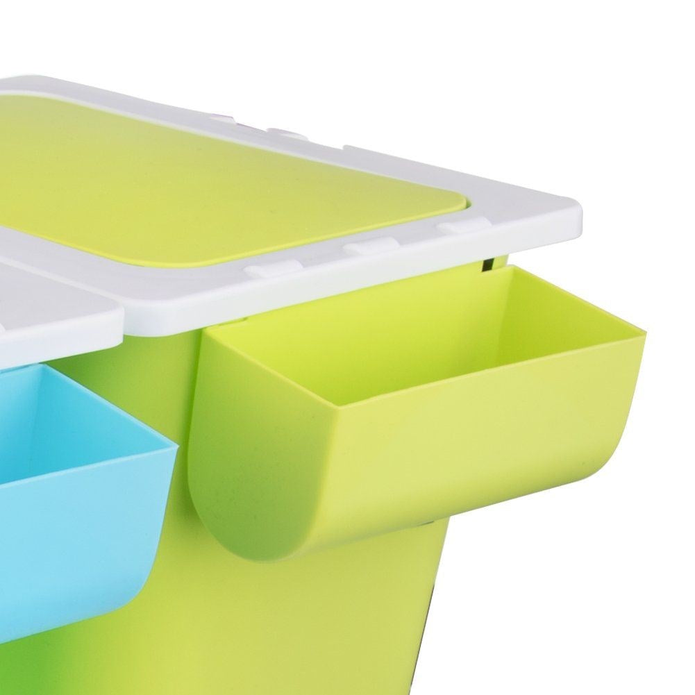 Plastic waste sorting bin 3x13 l