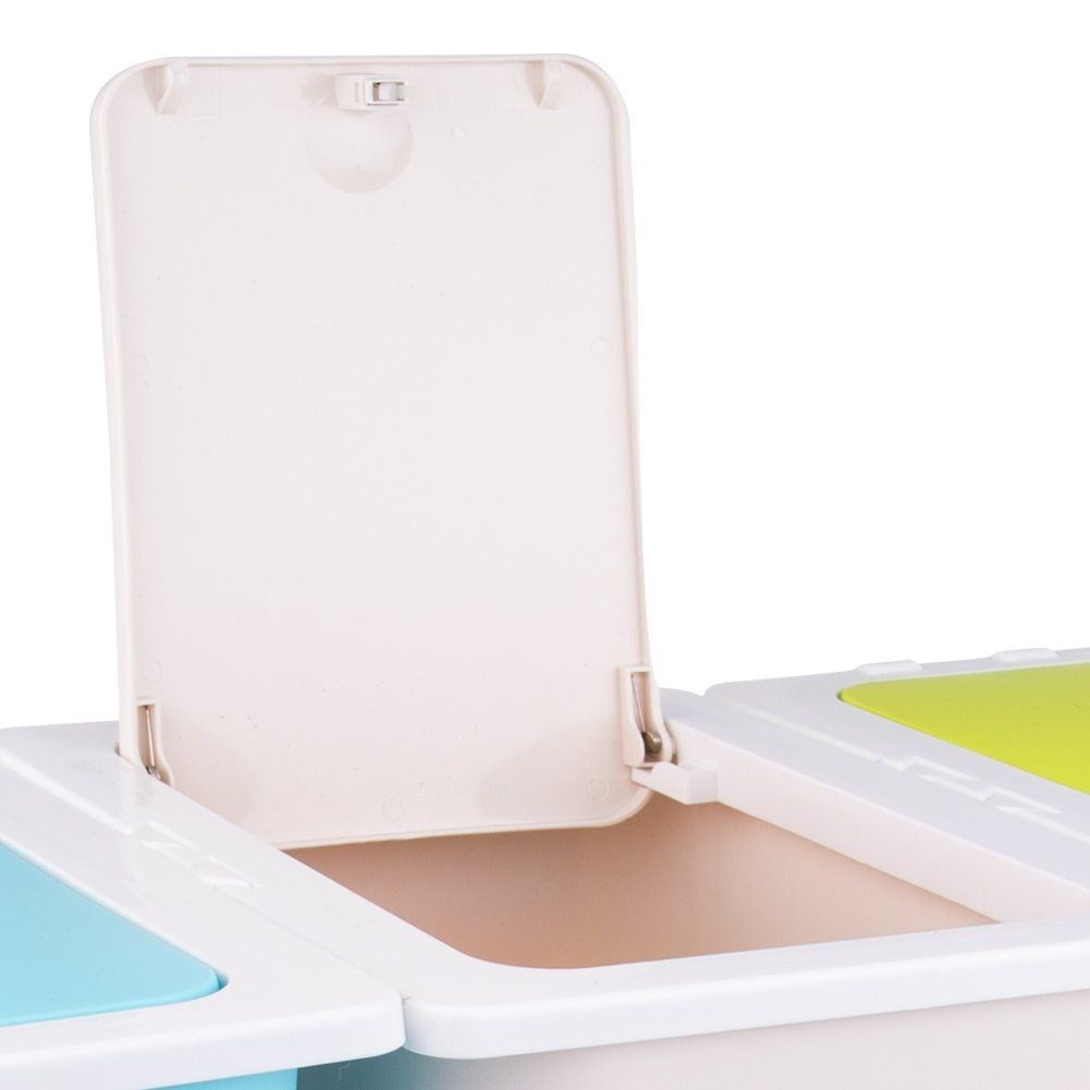 Plastic waste sorting bin 3x13 l