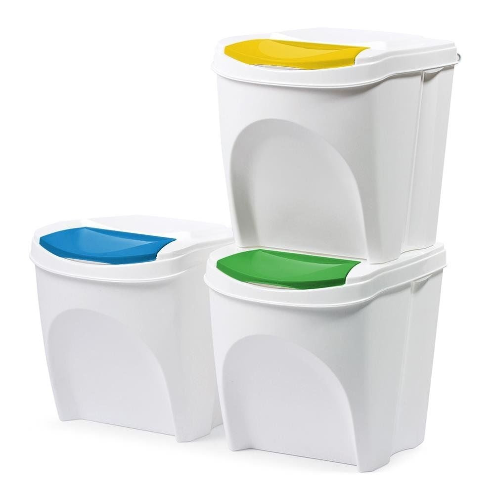 Plastic waste sorting bin 3x21 l 3 pcs.
