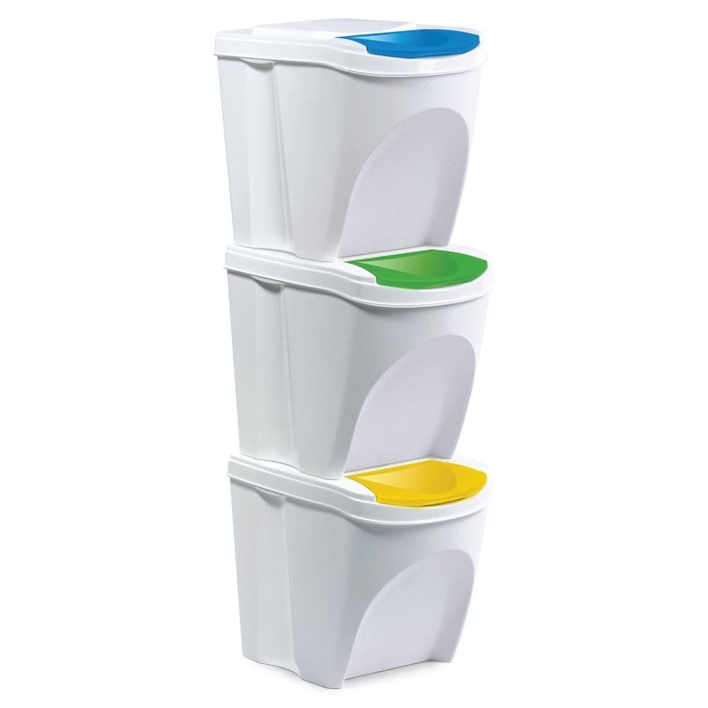 Plastic waste sorting bin 3x21 l 3 pcs.