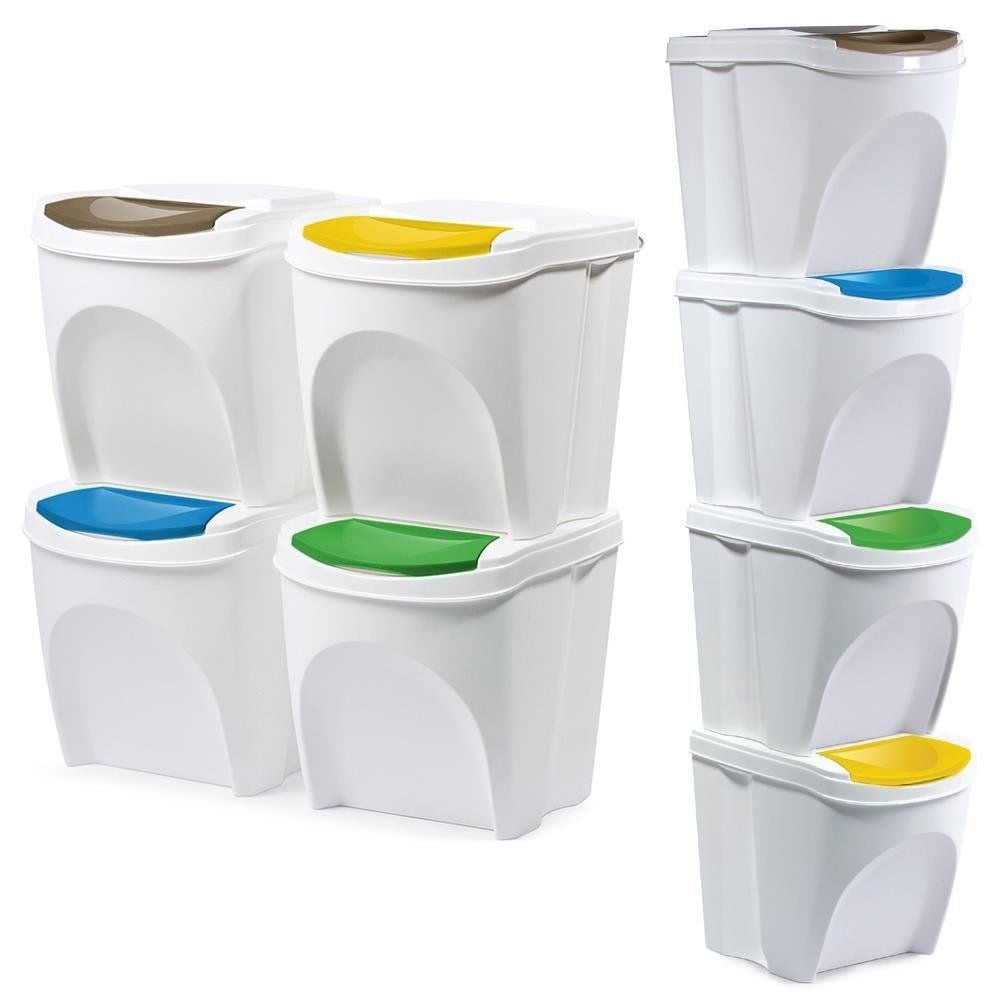 Plastic waste sorting bin 4x21 l 4 pcs.