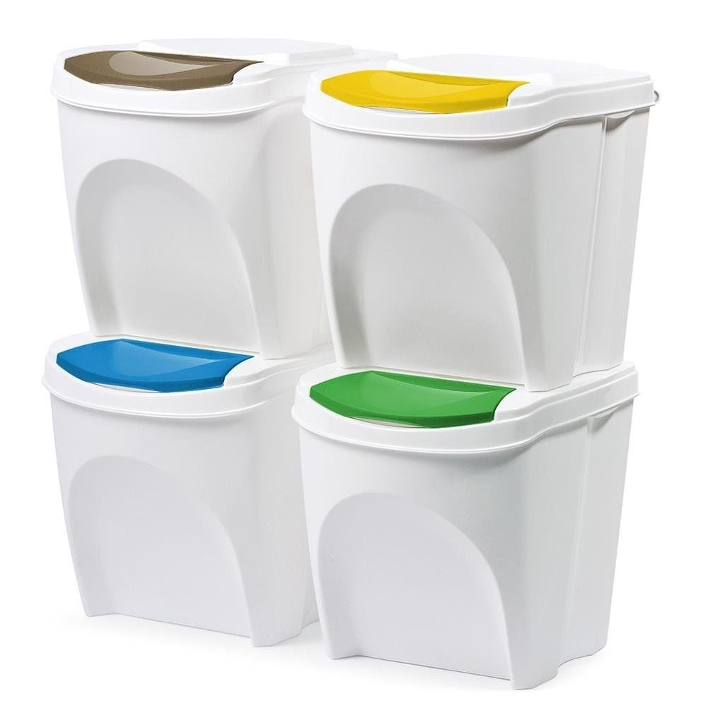 Plastic waste sorting bin 4x21 l 4 pcs.