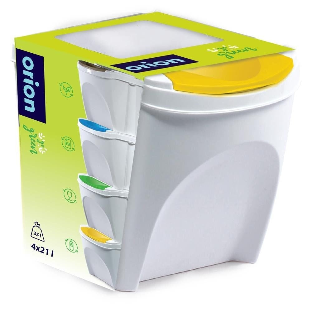 Plastic waste sorting bin 4x21 l 4 pcs.