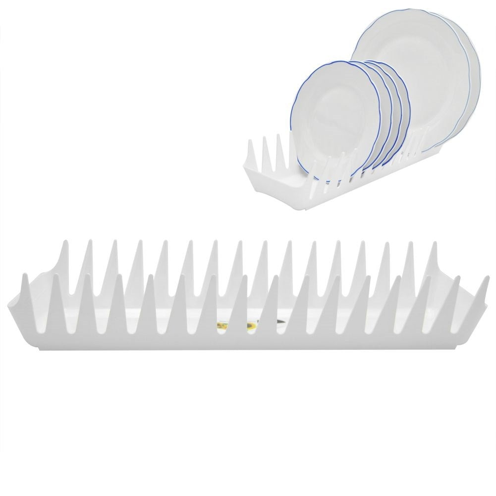 Plate rack in durable material for cabinet or drawer