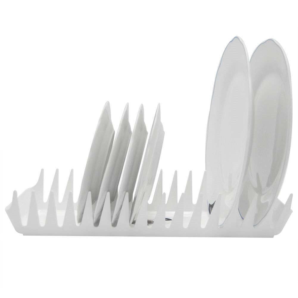 Plate rack in durable material for cabinet or drawer