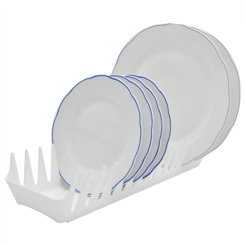 Plate rack in durable material for cabinet or drawer
