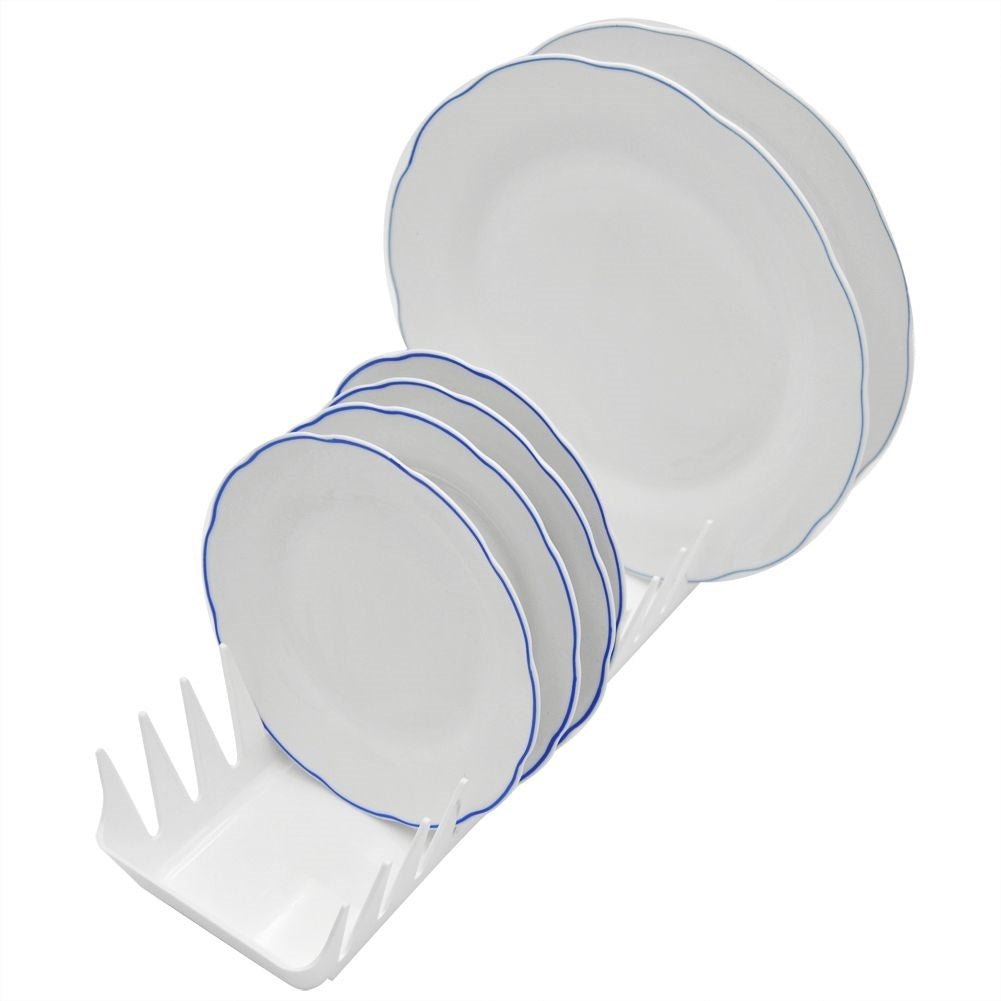 Plate rack in durable material for cabinet or drawer