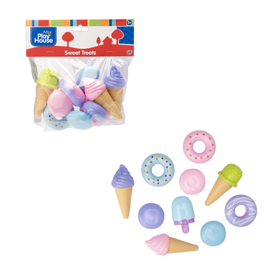 Play Food Set – Ice Cream & Donuts, 10 Pieces