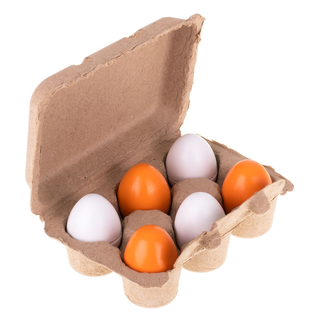 Play eggs removable wooden yolks